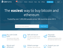 Tablet Screenshot of coinmama.com